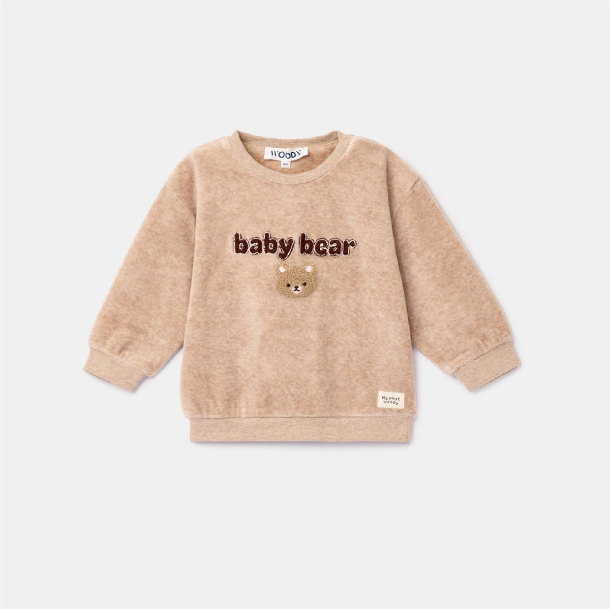 pyjama velours baby bear, beige - WOODY
