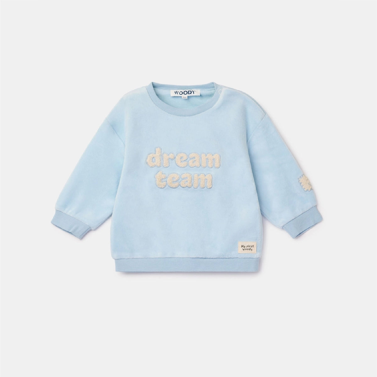 pyjama velours dream team, blauw - WOODY