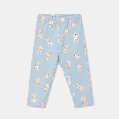 pyjama katoen konijn, blauw - WOODY