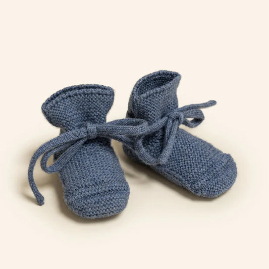 booties 0-9 mnd., denim - HVID