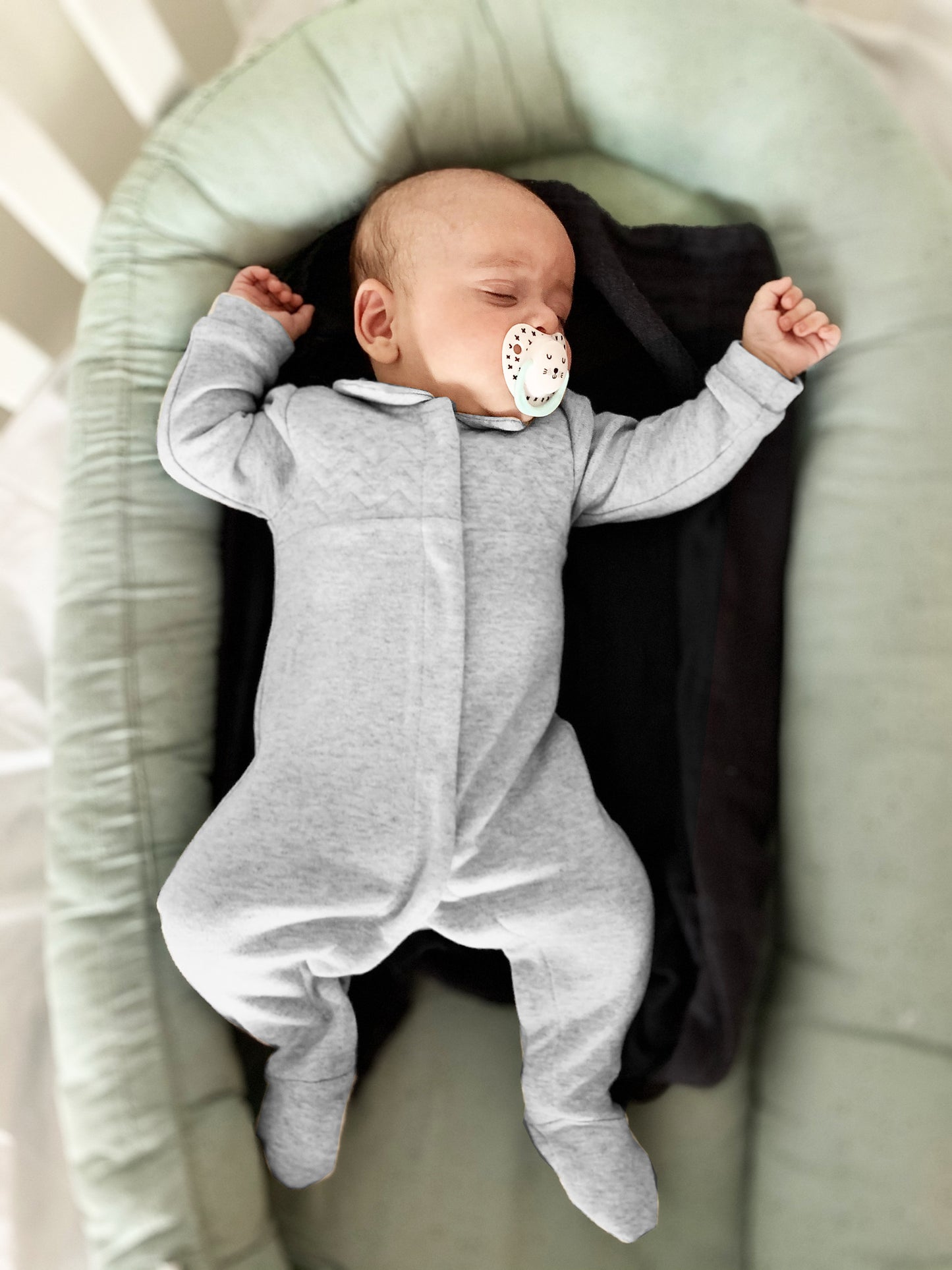babypak, chevron light grey, boy - POETREE KIDS