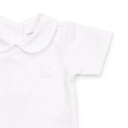 body korte mouw/rond kraagje noa, wit - POETREE KIDS