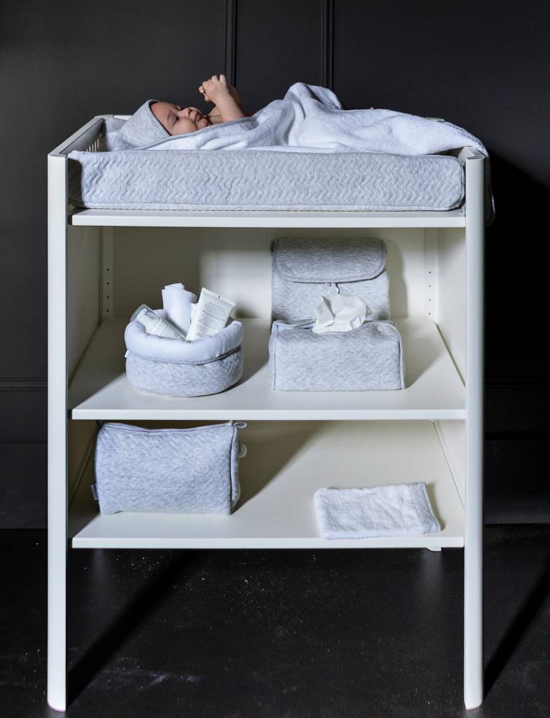 tissue hoes, chevron light grey melange - POETREE KIDS