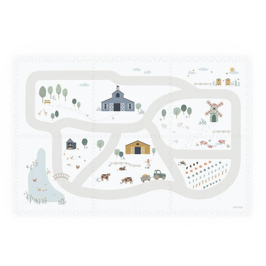 puzzelmat eevaa, farm - PLAY & GO