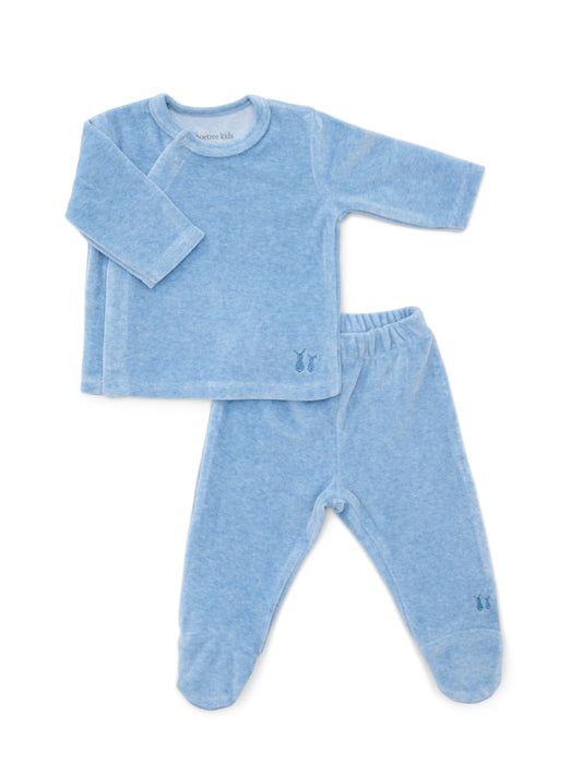 babyset comfy velours, denim blue - POETREE KIDS