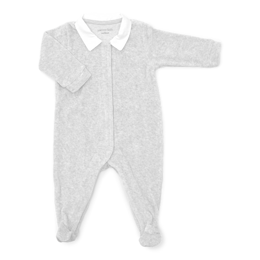 babypak, velours boy, light grey - POETREE KIDS