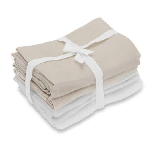 verzorgingsdoek 4-pack, white/oyster grey - VANILLA COPENHAGEN