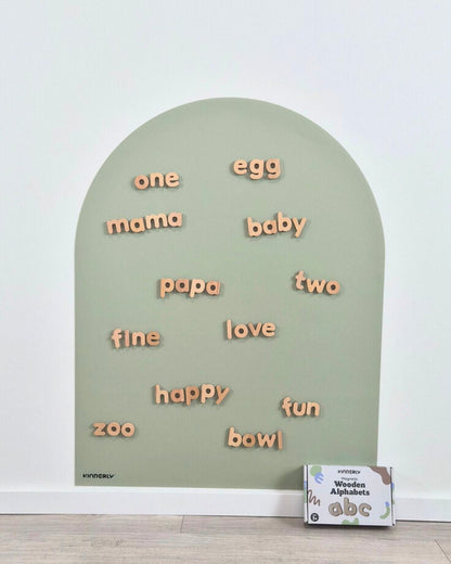 magnetische puzzel, wooden alphabets - KINDERLY