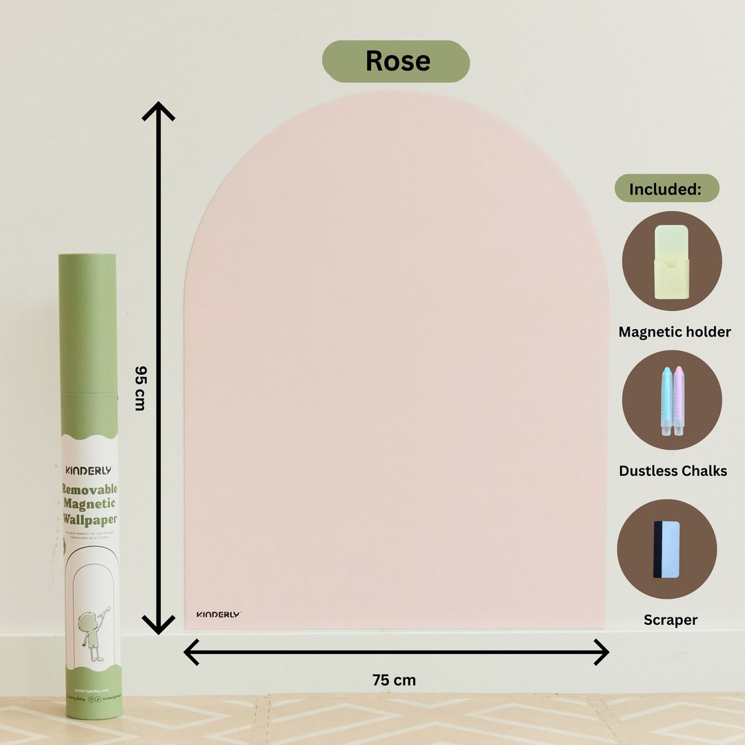 verplaatsbare magnetische muursticker, rose - KINDERLY