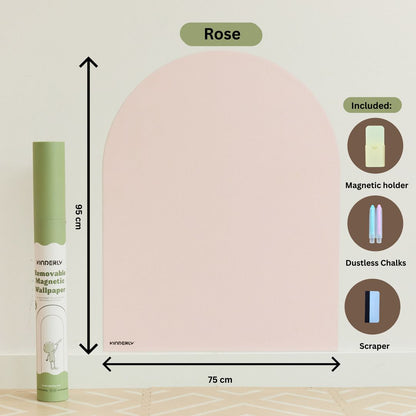 verplaatsbare magnetische muursticker, rose - KINDERLY