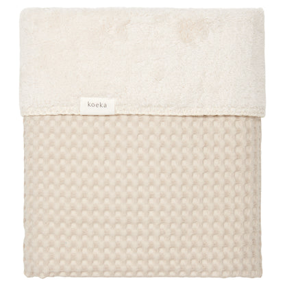 ledikantdeken oslo teddy, sand/pebble - KOEKA
