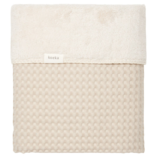 ledikantdeken oslo teddy, sand/pebble - KOEKA