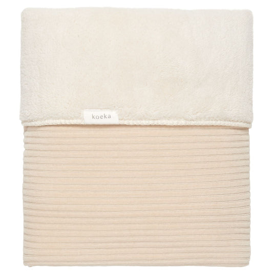 ledikantdeken vik teddy, sand - KOEKA