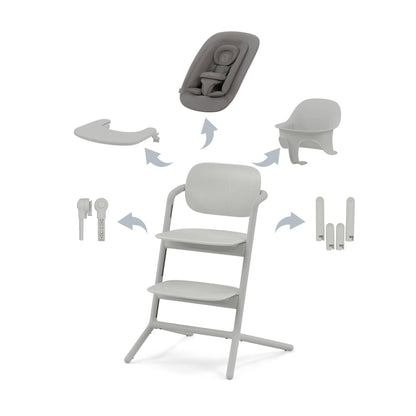 meegroeistoel LEMO 4-in-1, suede grey - CYBEX