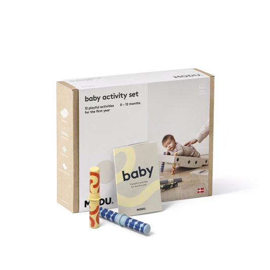 baby activity set, sand grey/honey yellow - MODU