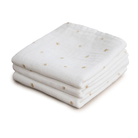 verzorgingsdoek, 3-pack, crowns - MUSHIE