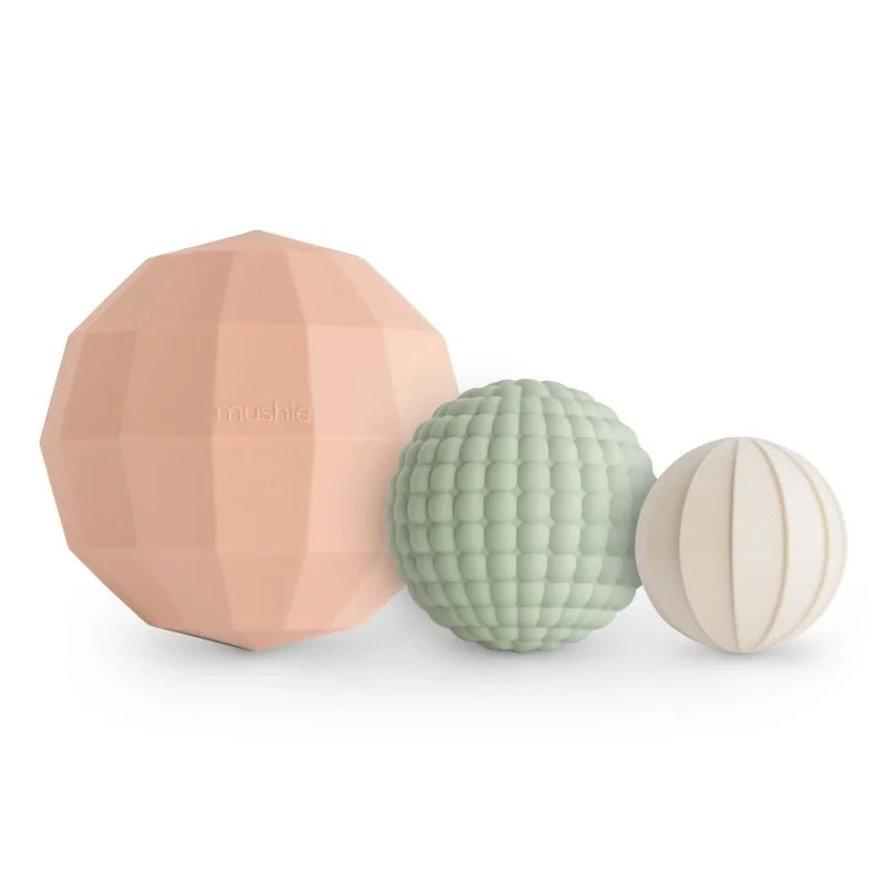 zintuiglijk speelgoed nesting spheres, blush - MUSHIE