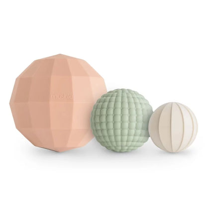 zintuiglijk speelgoed nesting spheres, blush - MUSHIE