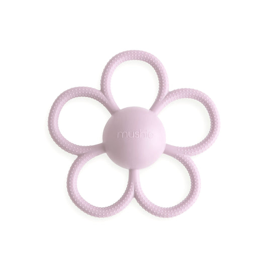 bijtring/rammelaar daisy, soft lilac - MUSHIE