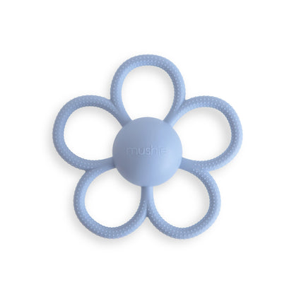 bijtring/rammelaar daisy, faded denim - MUSHIE