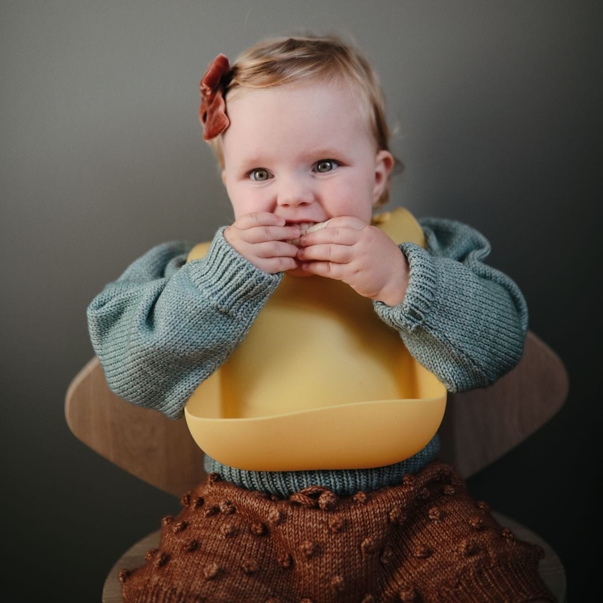 siliconen eetslab, mineral yellow - MUSHIE