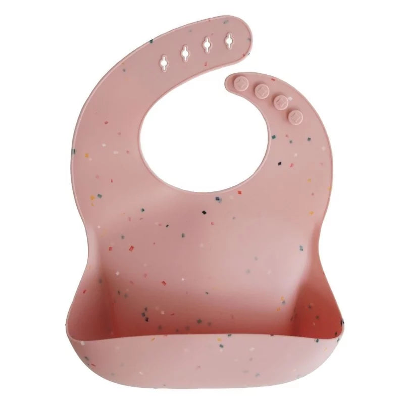 siliconen eetslab powder pink, confetti - MUSHIE