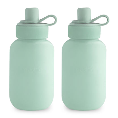 silicone knijpzakjes, cambridge blue - MUSHIE
