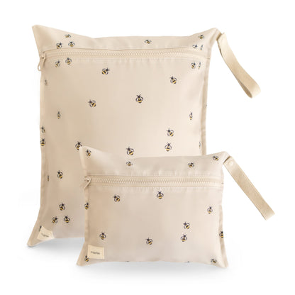 wet bag 2-pack, bees - MUSHIE