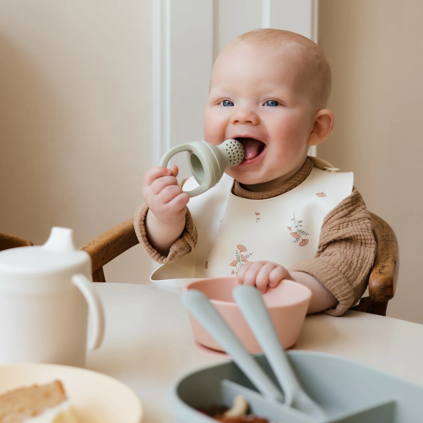 teething feeder, cambridge blue - MUSHIE