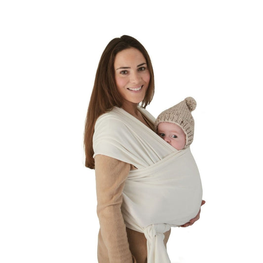draagdoek baby wrap, ivory - MUSHIE