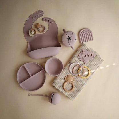 kommetje silicone, soft lilac - MUSHIE
