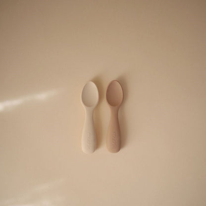 set eetlepels, natural/shifting sand, 2de leeftijd - MUSHIE