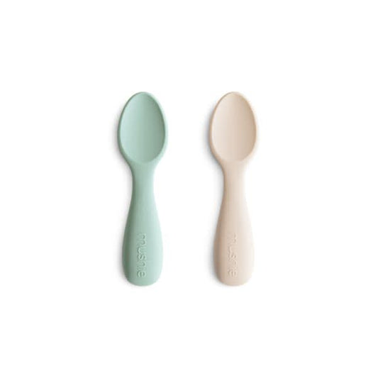 set eetlepels, cambridge blue/shifting sand, 2de leeftijd - MUSHIE