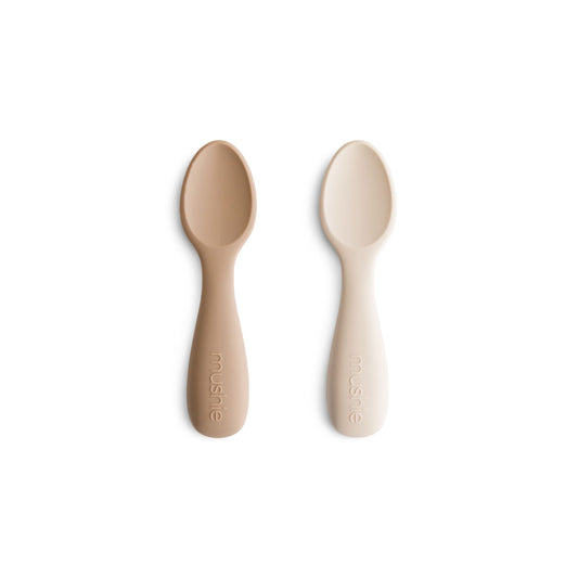 set eetlepels, natural/shifting sand, 2de leeftijd - MUSHIE