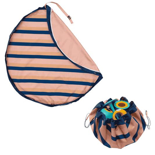 opbergzak/speeltapijt outdoor, mokka stripes - PLAY & GO