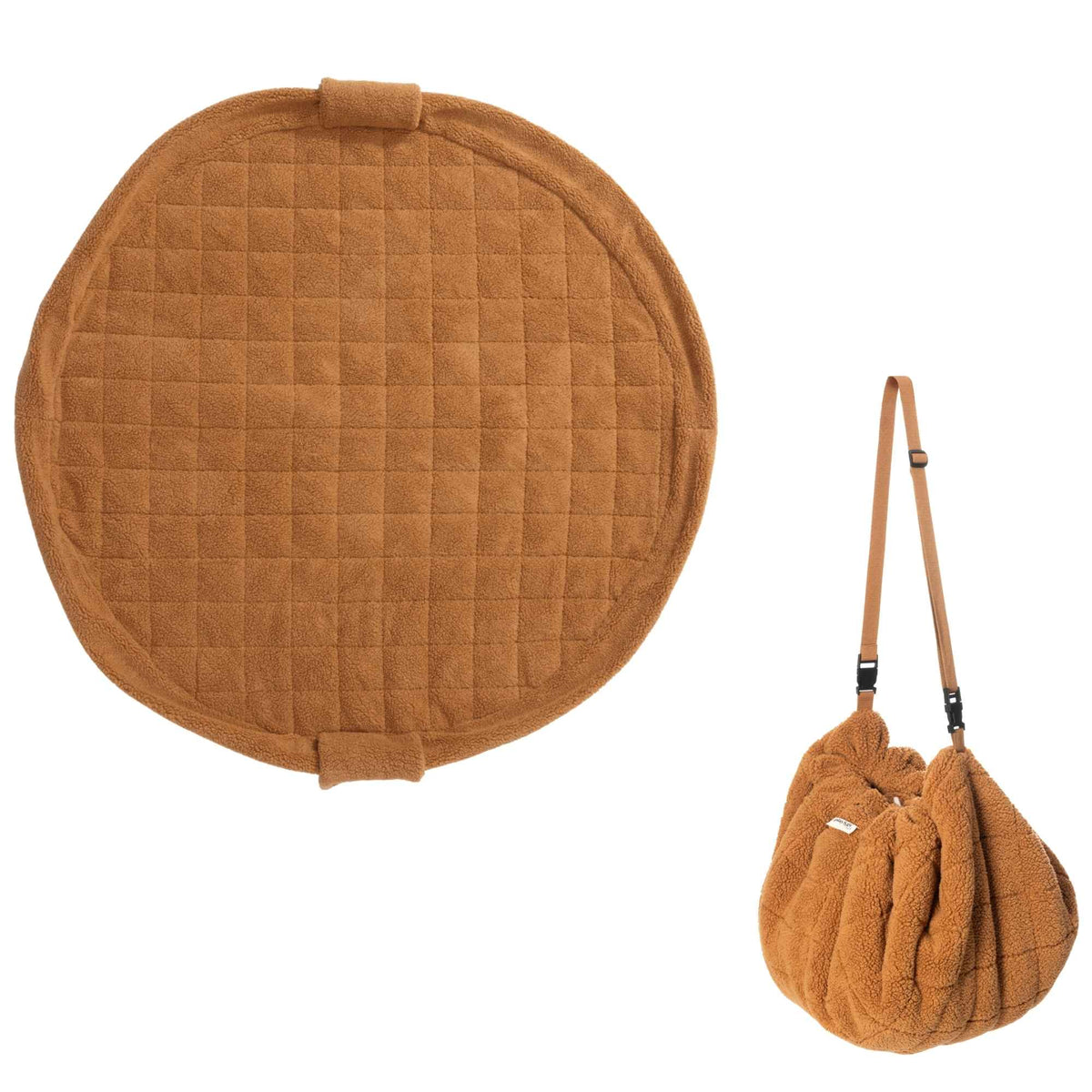 opbergzak/speelmat noomad soft, brown teddy - PLAY & GO