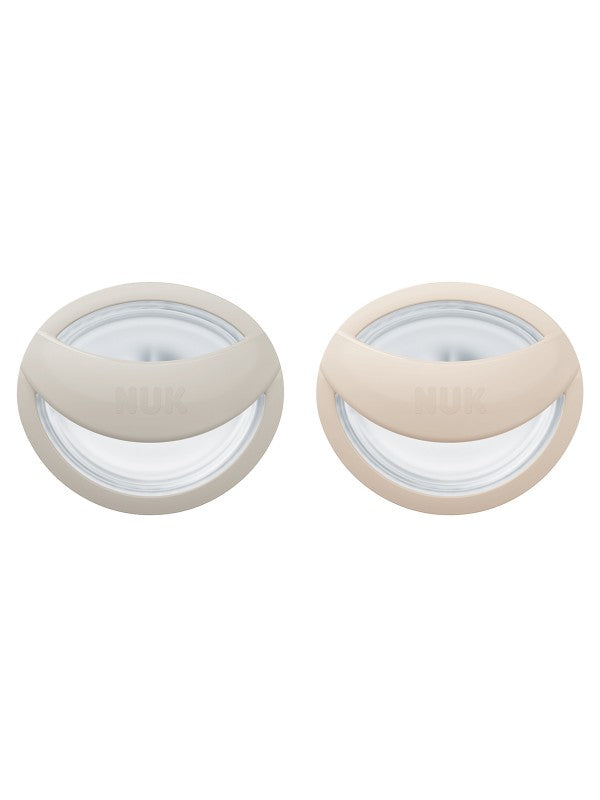 fopspeen mommyfeel 2 pack, grey/beige, 0-9 mnd. - NUK