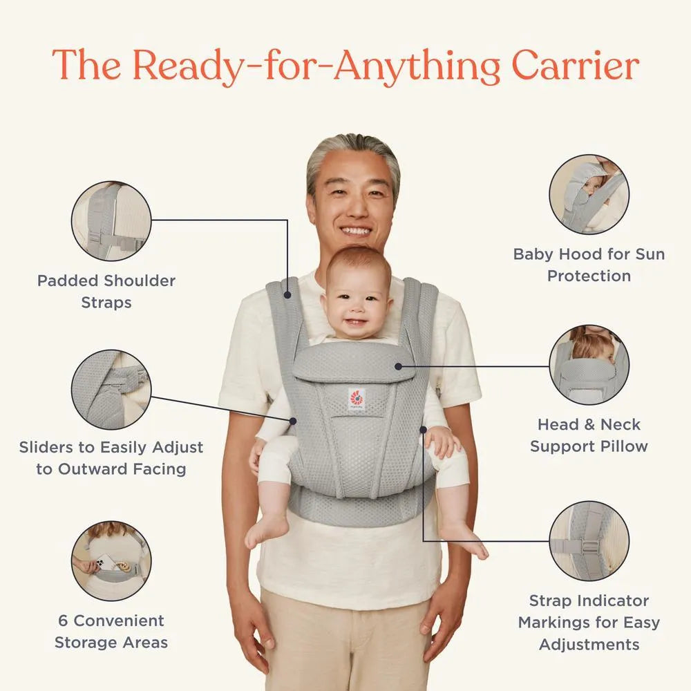draagzak omni deluxe mesh, olive - ERGOBABY