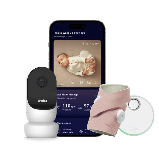 babyfoon monitor duo, dream sock+ cam 2, dusty rose - OWLET