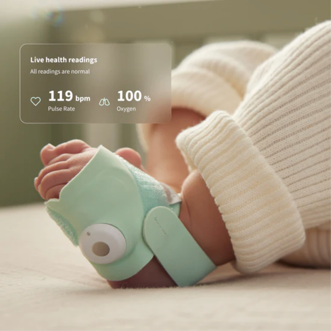 babyfoon dream duo, dream sock + cam dream sight, bedtime blue - OWLET