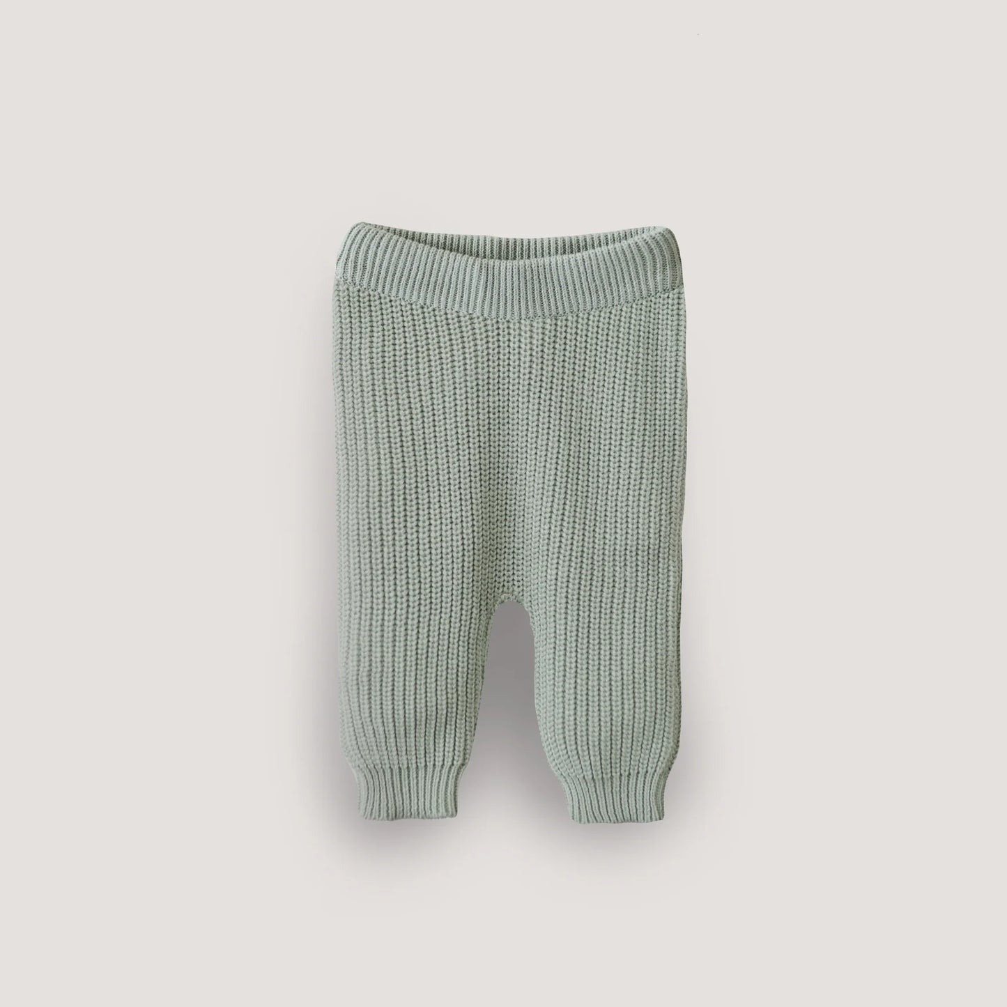 broek chunky knit, light mint - MUSHIE