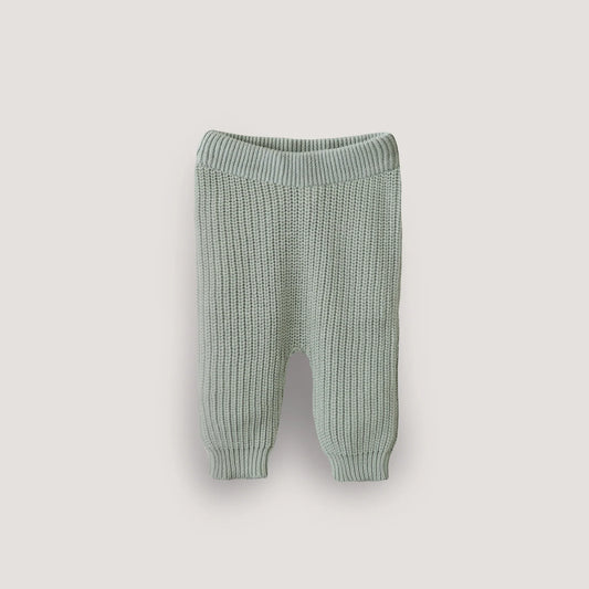 broek chunky knit, light mint - MUSHIE