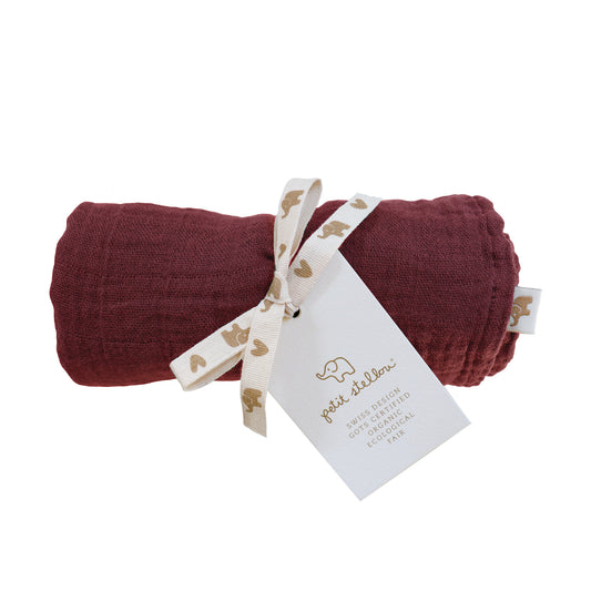 verzorgingsdoek NOOSHI, plum - PETIT STELLOU