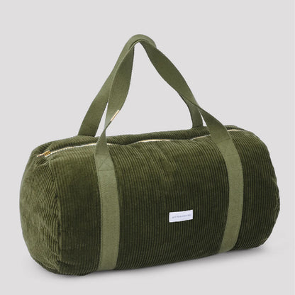 weekendtas 35liter velours, caper green - LES PENSIONNAIRES