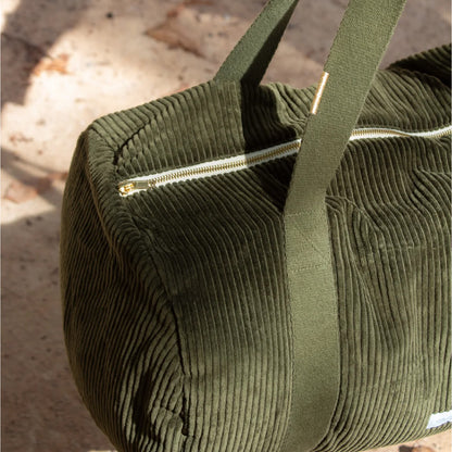 weekendtas 35liter velours, caper green - LES PENSIONNAIRES