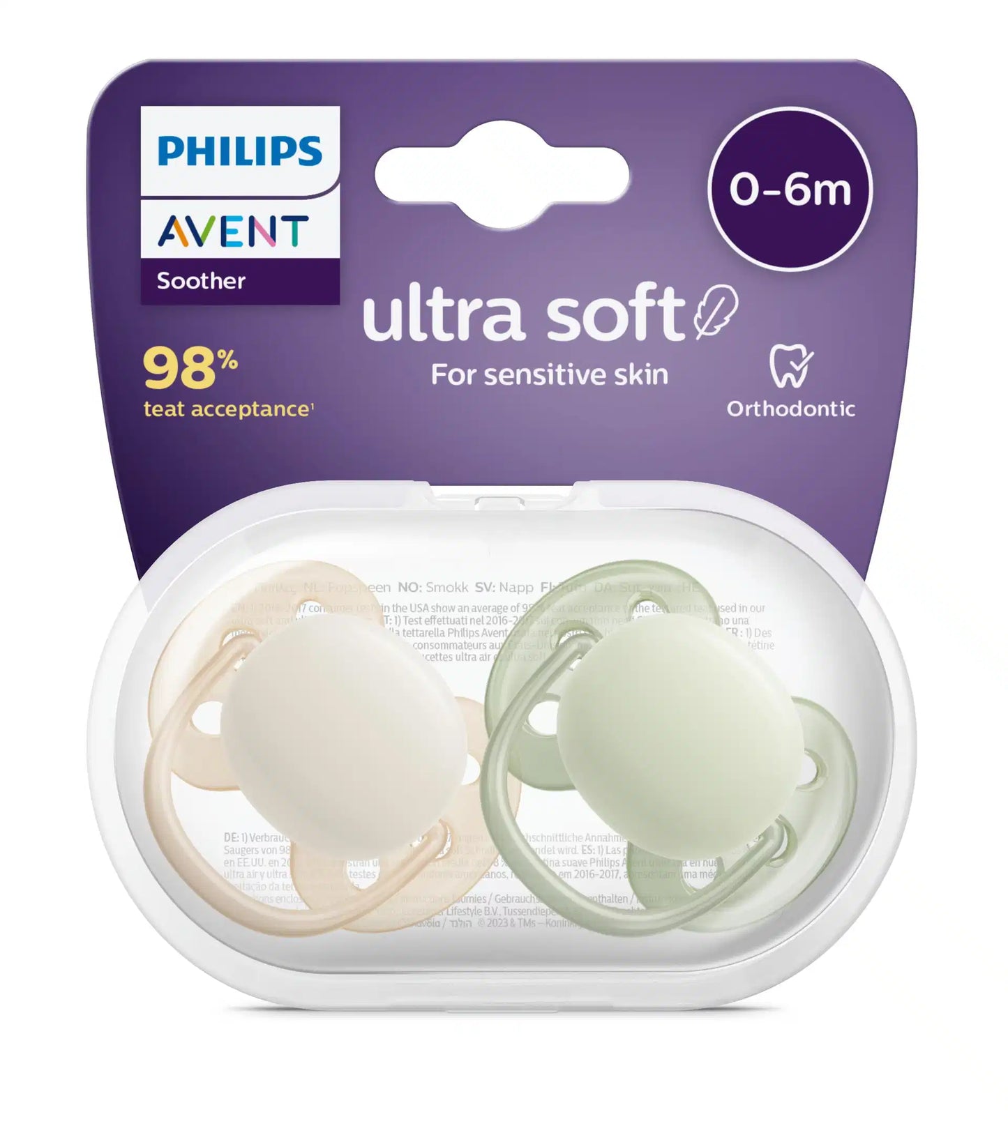 fopspeen ultra air, groen/beige, 0-6 mnd. - AVENT