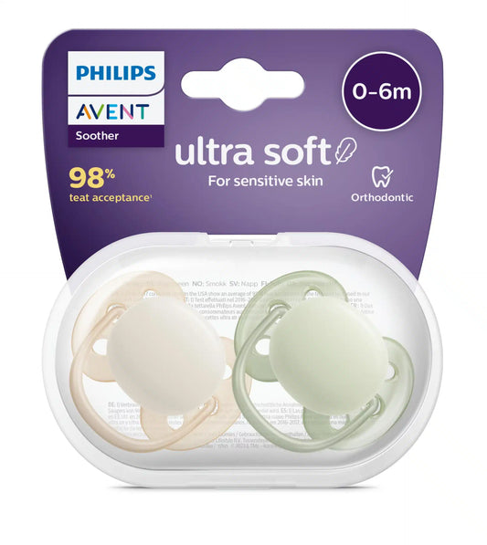 fopspeen ultra air, groen/beige, 0-6 mnd. - AVENT