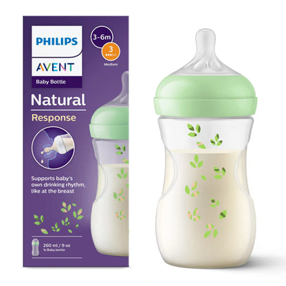 zuigfles natural 3.0 groen, 260 ml - AVENT