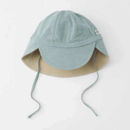 omkeerbaar zonnehoedje UPF 50+, sea blue/sandy beach - CLOBY