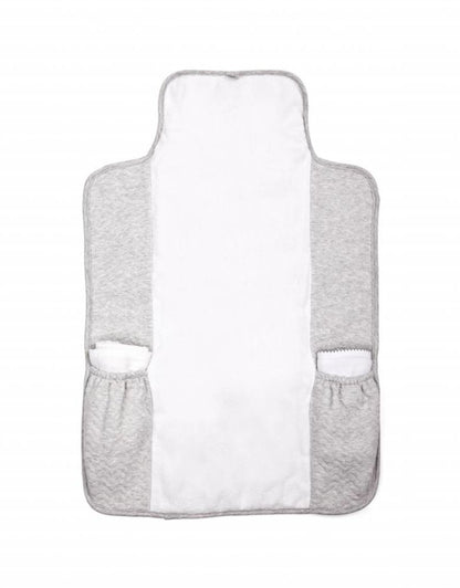 verschoningsmatje, chevron light grey mélange - POETREE KIDS